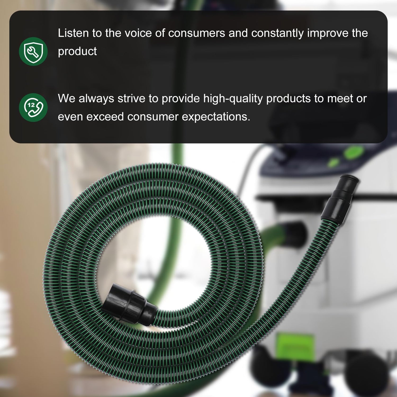 Dust Extractor Hose for Festool Vacuum Suction Hose D27/32x5m, Compatible with festool CT 26/36/48 CT 15/25 CT MINI and CT MIDI from 2019 onwards Feikeer