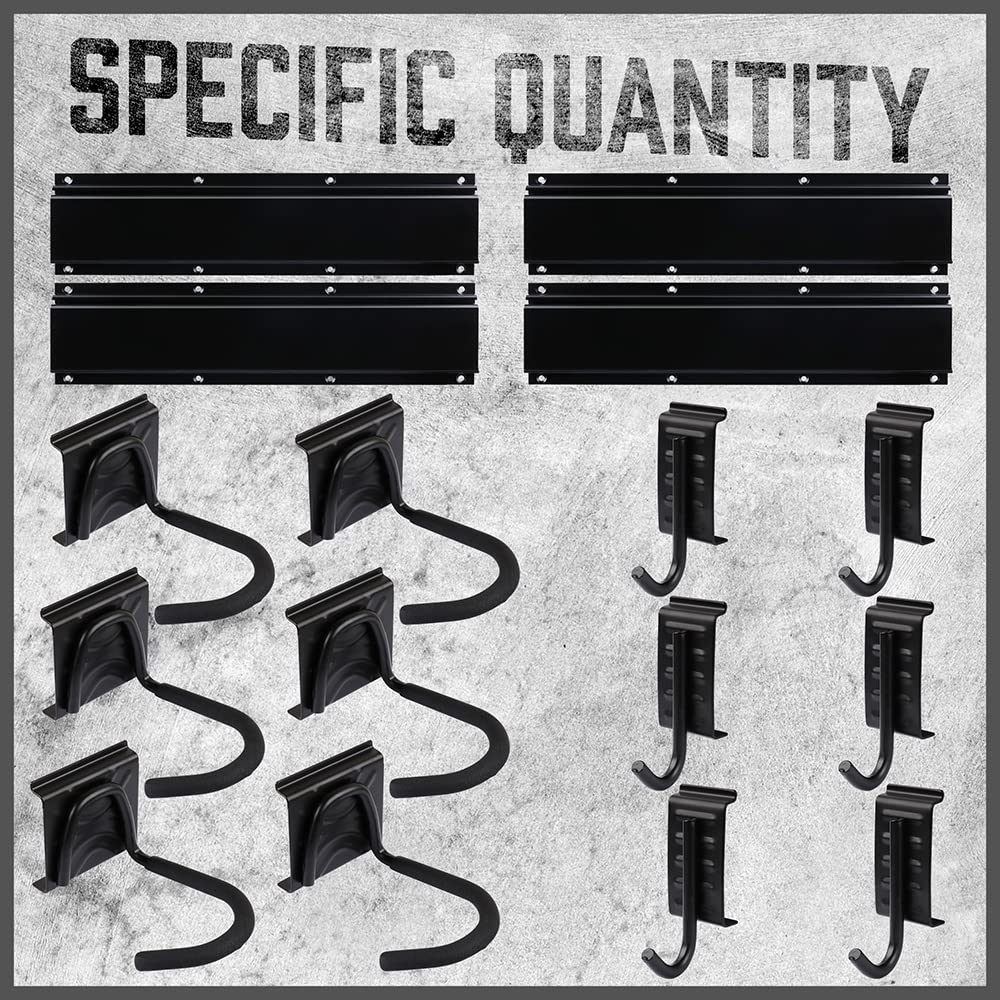 HORUSDY Bike Storage Rack, 6 Bike Racks and 6 Helmets Hooks, Wall Mounted Bike Storage Rack, Max capacity 600lbs HORUSDY