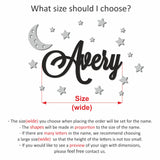 Personalized Custom Wood Name Sign with Stars Wooden Wall Stickers Nursery Name Sign, Personalized Baby Gifts Nursery Wall Decor Wooden Letters for Generic