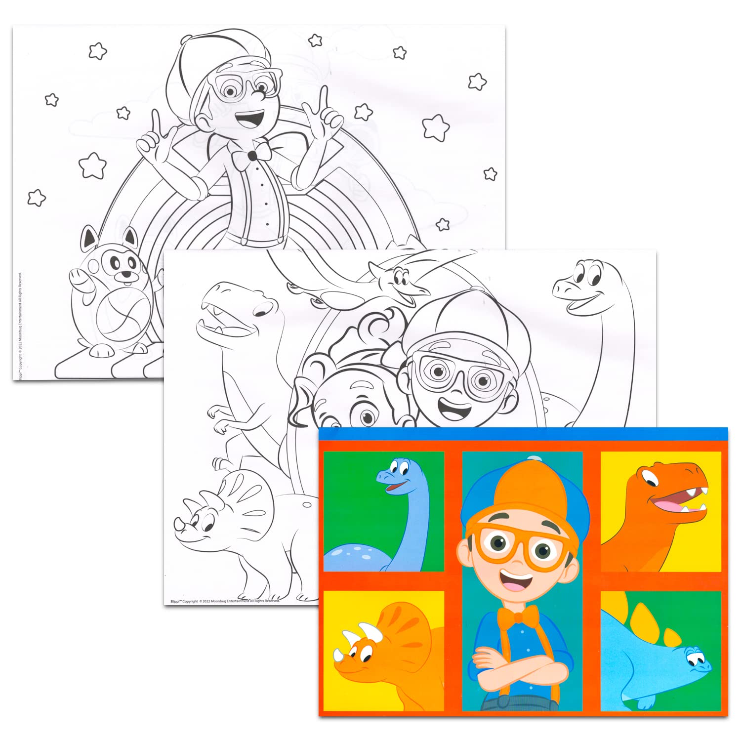 Beach Kids Blippi Stationery Set - 12 Pc Bundle with Blippi Art Set with Watercolor, Coloring Utensils, Coloring Pages, Stickers, More | Blippi Arts Beach Kids