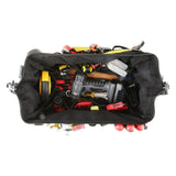 Olympia Tools 16 Inch Wide Mouth Tool Bag, Molded Waterproof Base with 21 Pockets and 7 Belt Loops, Padded Handle, Adjustable Shoulder Strap Olympia Tools