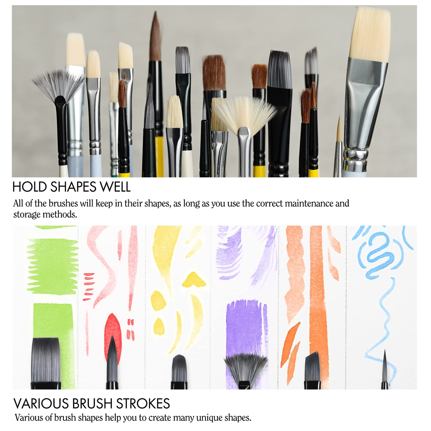 ARTIFY 10 Pieces Paint Brush Set, Intermediate Series, Includes a Carrying Case, Premium Nylon Hair Brushes for Acrylic, Watercolor, Oil and Gouache ARTIFY art supplies