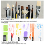 ARTIFY 10 Pieces Paint Brush Set, Intermediate Series, Includes a Carrying Case, Premium Nylon Hair Brushes for Acrylic, Watercolor, Oil and Gouache ARTIFY art supplies