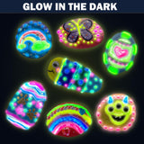 16 Rock Dark Painting Kit - Glow in The Dark - 141 Pcs Arts and Crafts for Kids Ages 4-8+, Art Supplies Set with 16 Paints Craft Kits, Kids DIY Toy SOOVSY