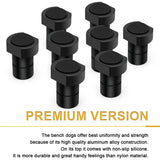 3/4-Inch (19mm) Bench Dogs Aluminum Alloy Non-Slip Pads,Bench Dog Clamp Accessory, MFT Stops for Woodworking, Workbench Accessories (8 Pack) ViewReal
