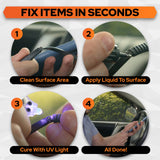 Bondic UV Liquid Plastic Welder, Super Glue, Cures Quickly, UV Resin Kit with Light for Home, Plastic, Jewelry (LED Light & Liquid Cartridge in a Tin BONDIC