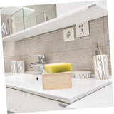 Abaodam 2pcs Boxes Small Wooden Box Unfinished Wood Organizer Sundries Storage Tray Plain Bamboo Soap Wooden Jewelry Case Wood Decor Jewelry Abaodam