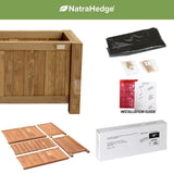 NatraHedge 15" Hampton Classic Wooden Planter Box Indoor and Outdoor Use for Patio Garden (44" x 15" x 15") NatraHedge