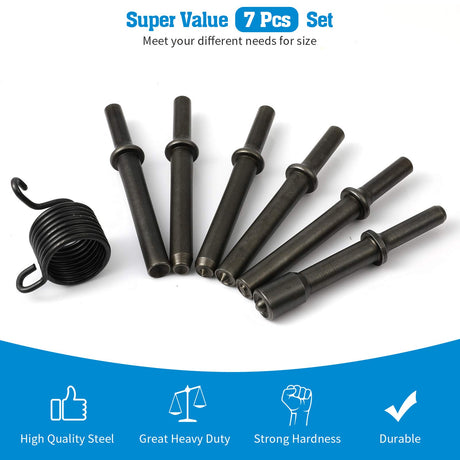 Anndason 7 Pcs Great Heavy Duty Smoothing Pneumatic Air Rivet Hammer Tools Kit Anndason