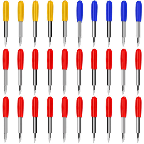 AUNKZL 30 Pcs Replacement Blades Compatible with Explore Air /Air2/Air 3 /Maker/Maker 3 Cutting Machines - Include 5 PCS 30° Fine Point Blade, 20PCS AUNKZL