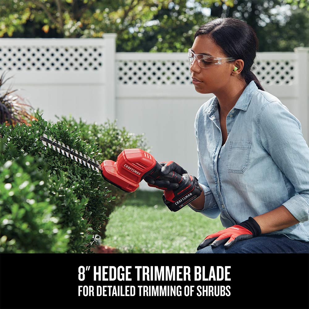 CRAFTSMAN V20 Cordless Handheld Grass Trimmer and Mini Hedge Trimmer Kit (CMCSS800C1) Craftsman