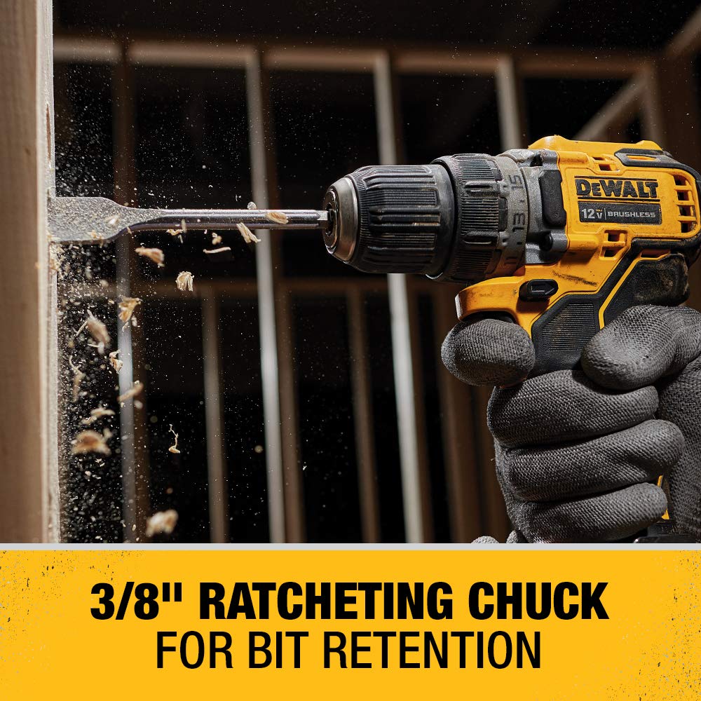 DEWALT XTREME 12V MAX* Cordless Drill / Driver Kit, 3/8-Inch (DCD701F2) DEWALT