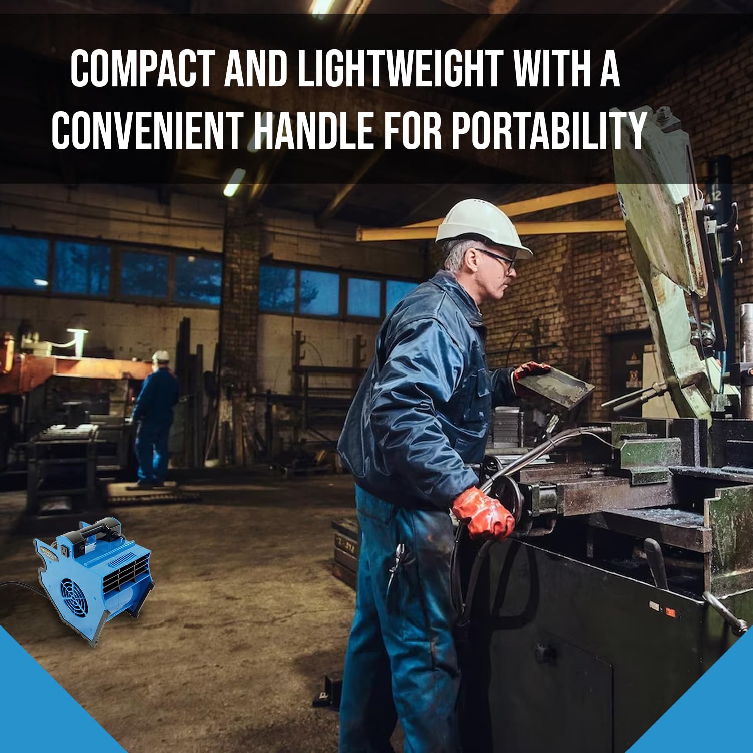 BLUE BLOWER PROFESSIONAL 300 CFM High Velocity Air Mover, Carpet Dryer, and Floor Fan. for Water Damage Restoration, Cooling, and Drying. BLUE BLOWER PROFESSIONAL