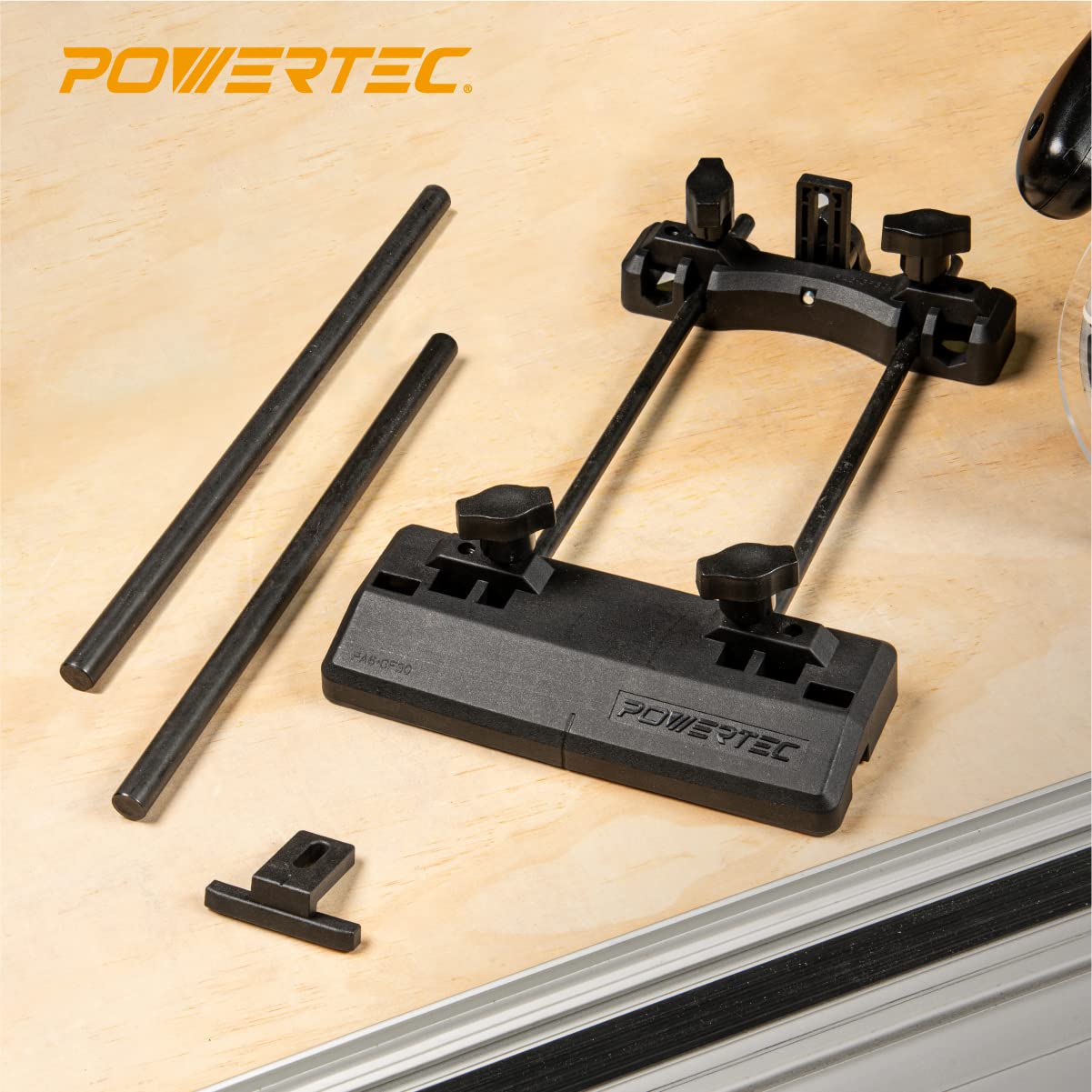 POWERTEC 71085 Router Guide Rail Adapter System for Makita/Festool Track Saw Guide Rail, Circular Saw, Compact Router & Plunge Router