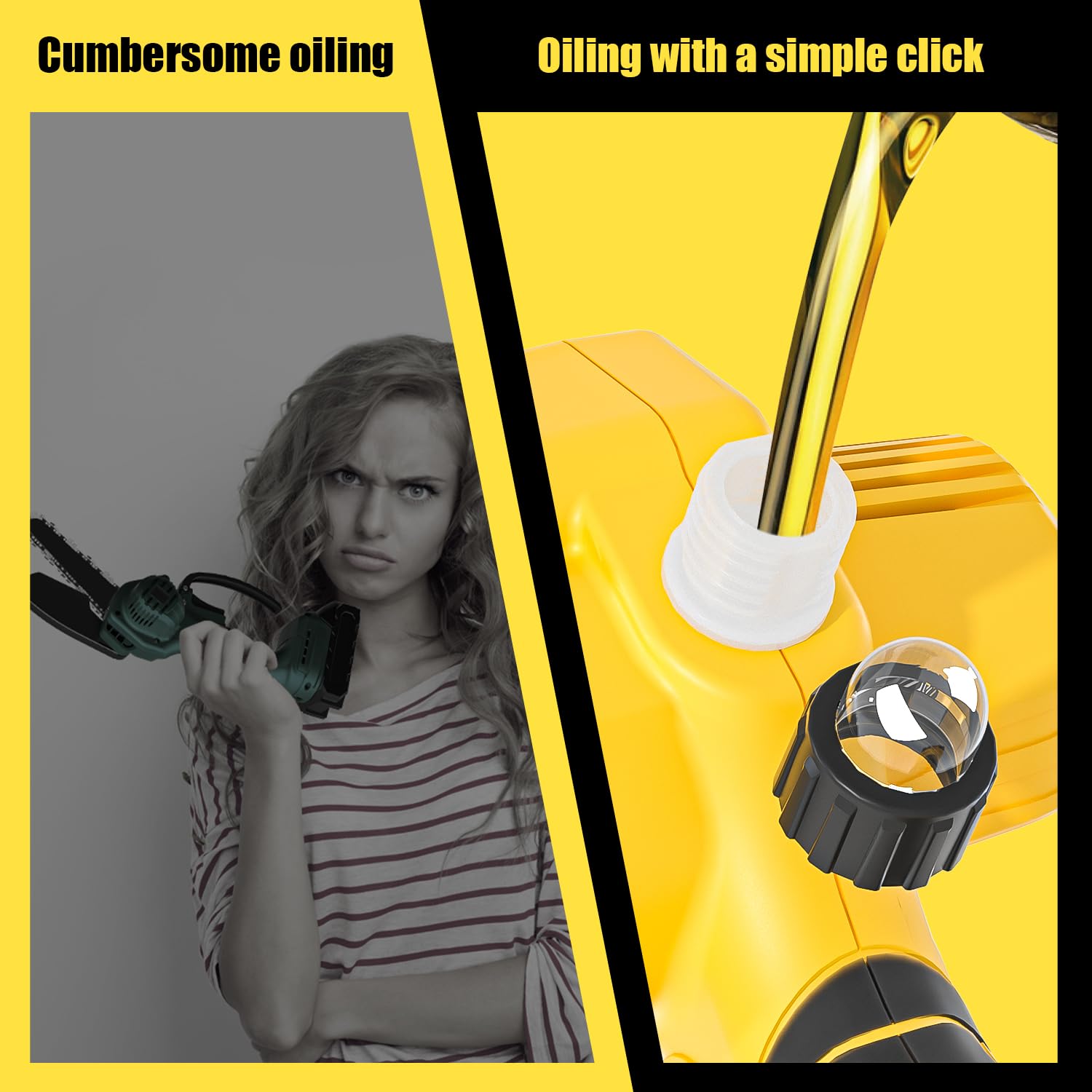 Mini Chainsaw Cordless, Best Mini Chain Saw Cordless 6 Inch With Security Lock [Seniors Friendly], Super Handheld Chain Saws Battery Powered With Zeeksaw