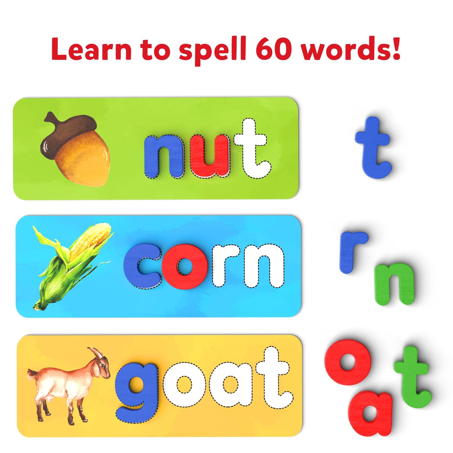 Skillmatics Preschool Learning Activity - Ready to Spell, Stage-Based Learning to Improve Vocabulary & Spelling, Educational Toy, Gifts for Boys & Skillmatics