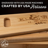 Personalized Wedding Gifts for Couples - Personalized Cutting Board - Custom Bamboo Cutting Board - Engraved Cutting Board - Customizable On The Rox