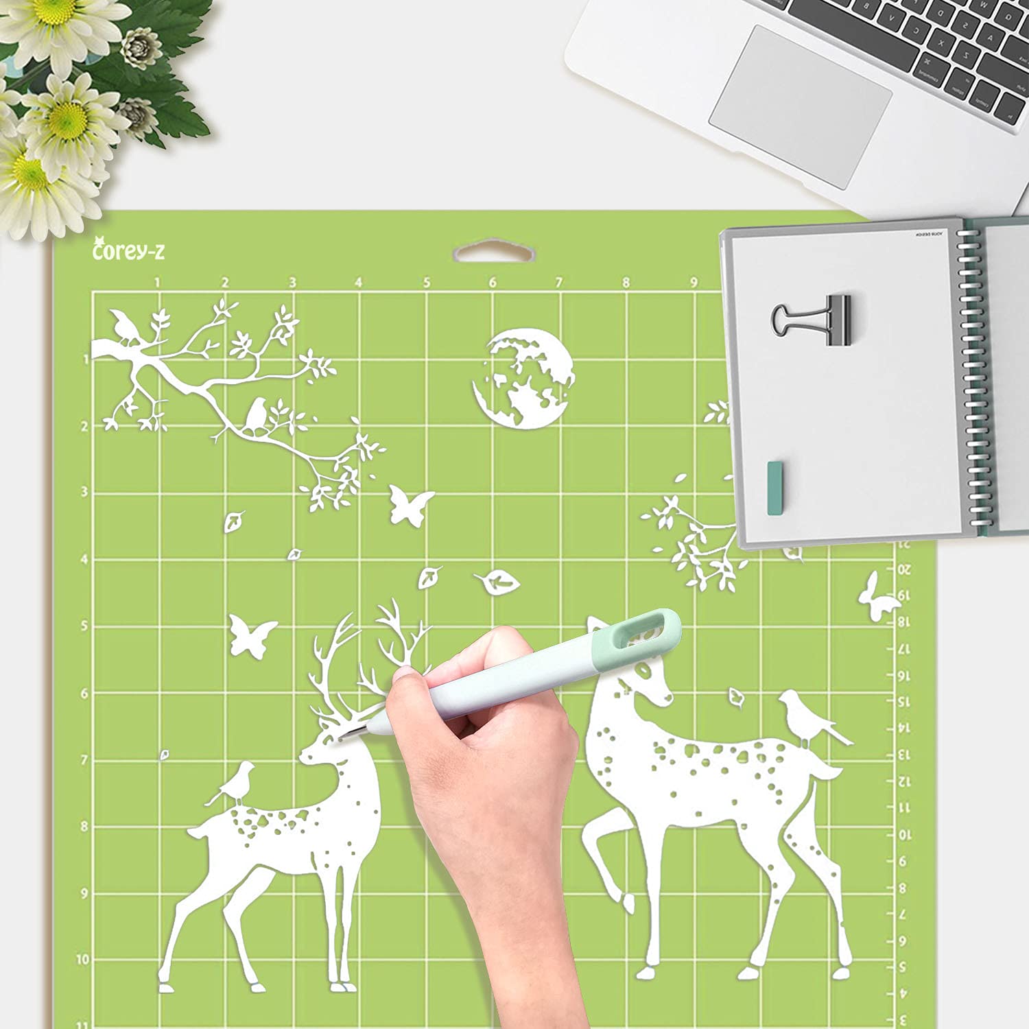 Craft Vinyl Weeding Tools Set,Precision Tool Kit for Crafting and DIYs, Scissor,Tweezers,Weeders,Scraper,Spatula,Scoring Stylus Pen for corey-z