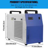 CuisinAid Industrial Water Chiller CW5200, 6L Capacity 0.9hp 2.6gpm Water Cooling System for 60W 70W 80W 90W 100W 120W 130W 150W CO2 Laser Engraving CuisinAid