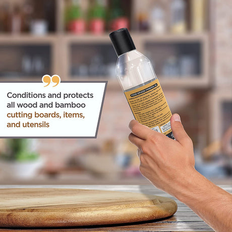 Food Grade Mineral Oil - Cutting Board Oil, Butcher Block Oil to Maintain Wood Cutting Board Conditioner, Protects & Restores Wood, Bamboo, and Teak Bambüsi