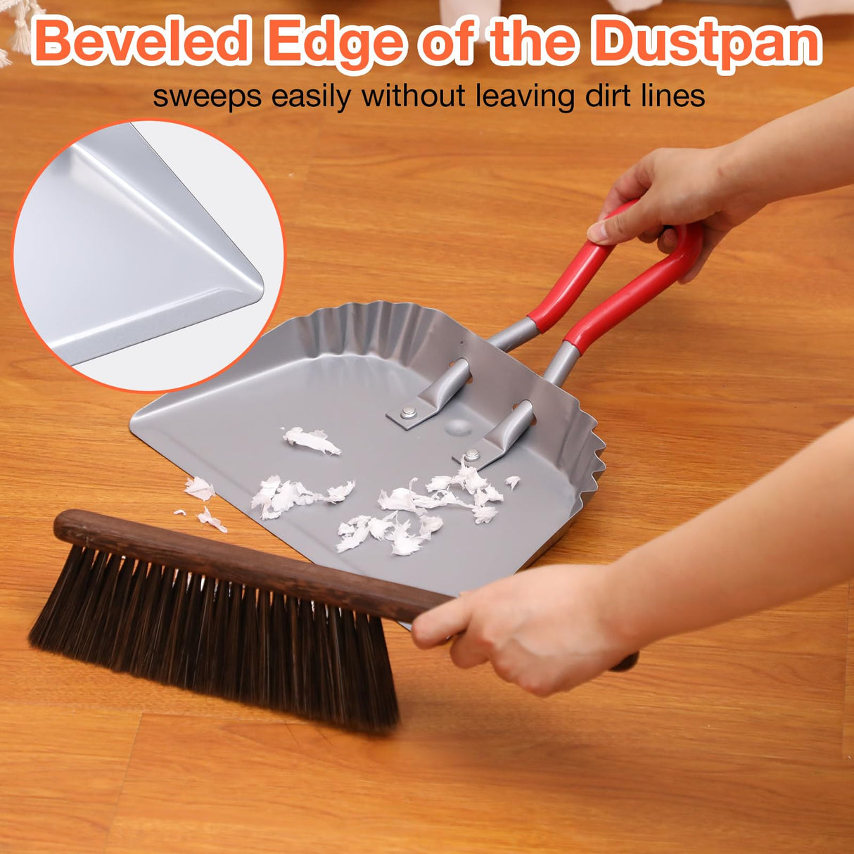 4 Pack Industrial Metal Dustpan 12 Inch Heavy Duty Dust Pan with Handle Handheld Dustpan Wide Scooper Dust and Debris Sweeping Tool Ideal for Uiifan