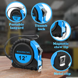 20 Pieces Easy Read Measuring Tape Bulk 12 FT Retractable Measuring Tape Small Tape Measure Measurement Tape with Pause Buttons for Engineer Xinnun