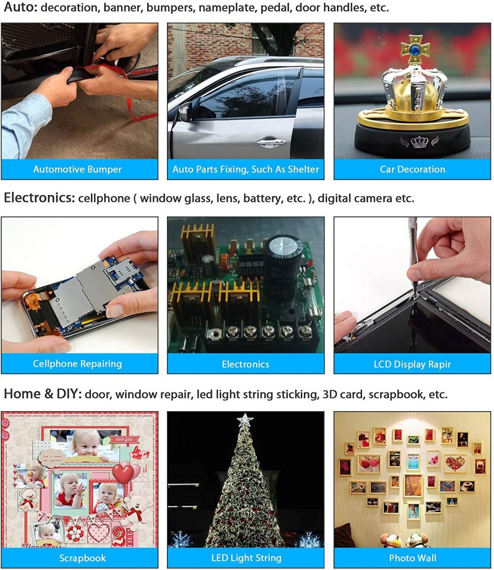 Ultra-Thin Clear Double Sided Tape Heavy Duty 2-Inch x 50 Feet Two Sides Strong Stick Mounting Adhesive Tape for Arts & Crafts, Fix Carpet, Women ANGKEEL