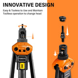 FOREVTL Rivet Nut Tool - Heavy Duty 16” Rivnut Tool with 13 Metric & SAE Mandrels, 150 PCS Rivet Nut Kit, Threaded Nutsert Tool in Blow Molded Carry FOREVTL