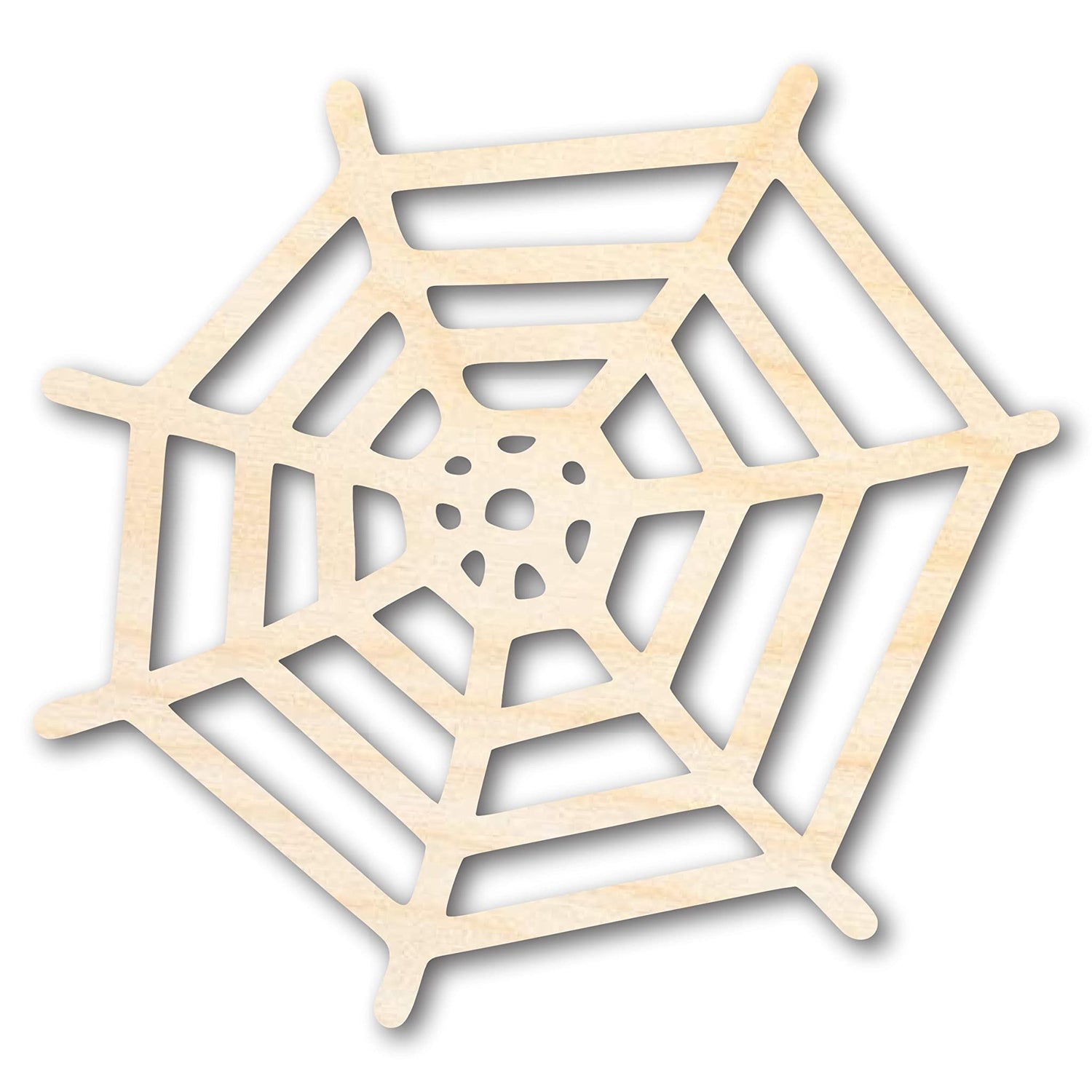 Unfinished Wood Spider Web Shape - Insect - Animal - Wildlife - Craft - up to 24" DIY 8" / 1/8" 24 Hour Crafts