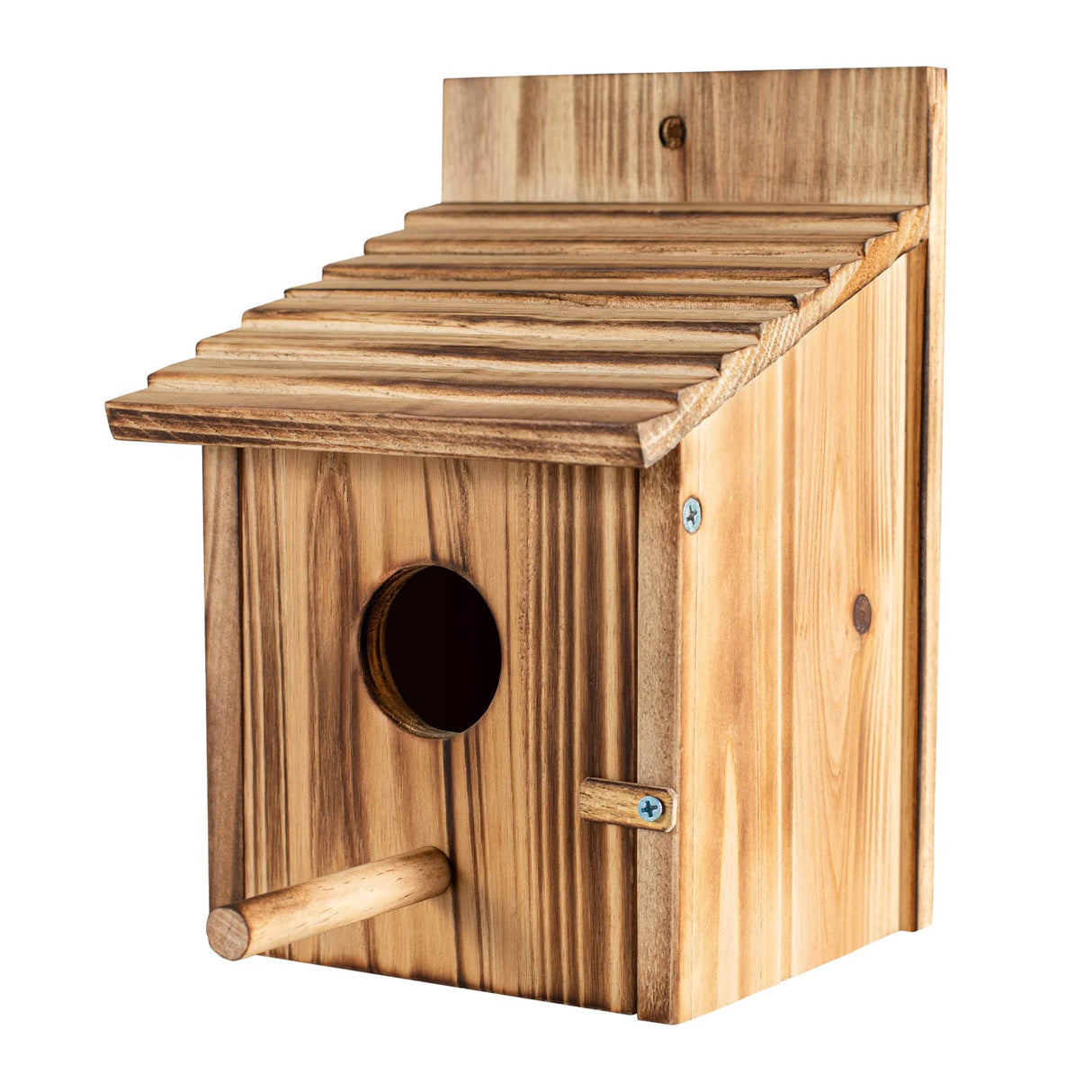 Bird Houses for Outside，Wooden Birdhouse with Open House Design - Perfect Nesting Box for Bluebirds - Assembly Required - Ideal for Outside - Blue CLACKIBUKVYZ