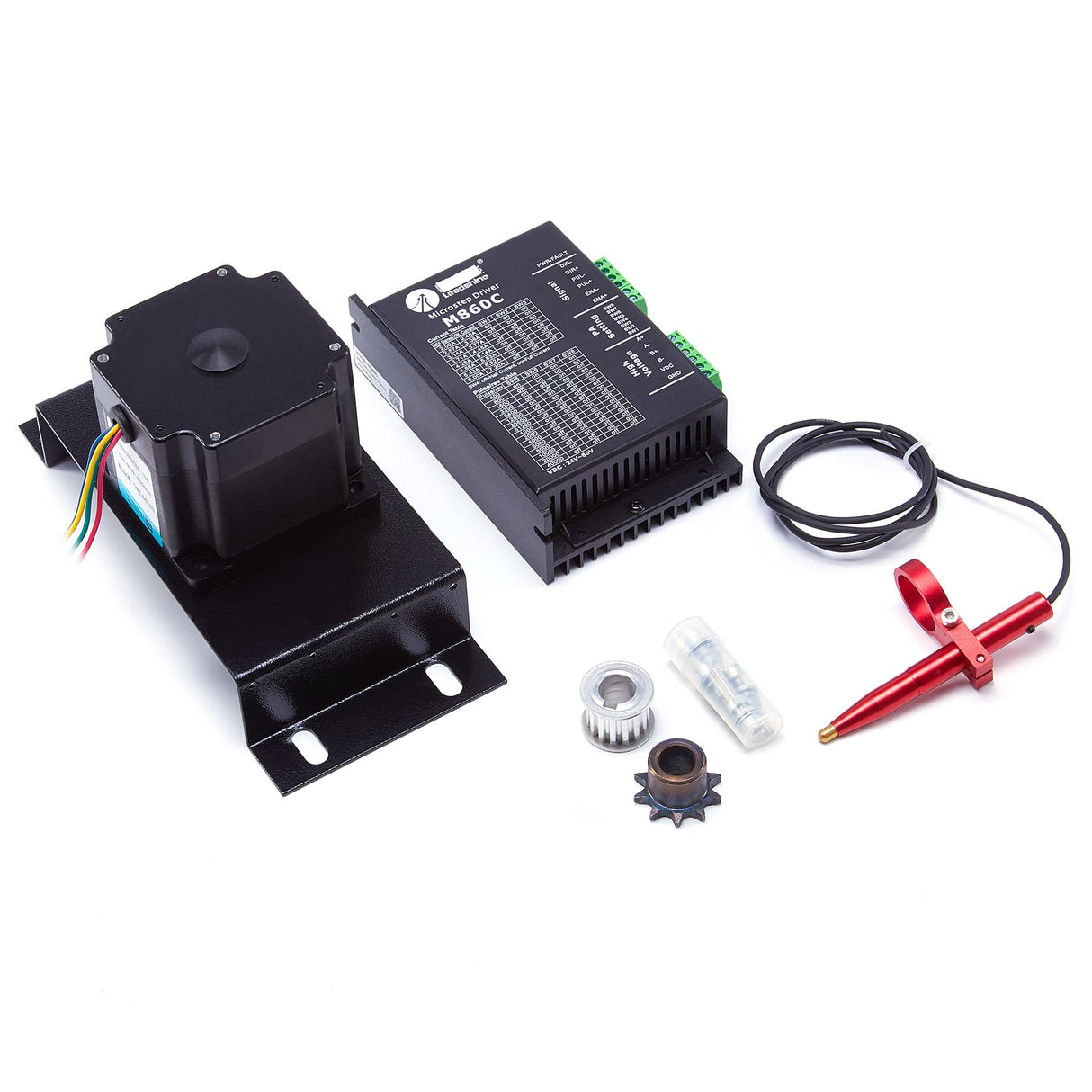 OMTech Autofocus Sensor Kit with Leadshine Stepper Driver and NEMA 34 Stepper Motor for CO2 Laser Engraver, Cutter, Engraving, and Cutting Machines, OMTech