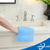 JEBBLAS Disposable Cleaning Towels Dish Towels and Dish Cloths Reusable Towels,Handy Cleaning Wipes, 50 Count/Pack,Blue JEBBLAS