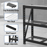 WORKPRO 3-Tier Garage Shelving Unit, Heavy Duty 5400 LBS Load Capacity, Metal Storage Rack, 50”W x 18”D x 47”H Height Adjustable, Industrial Shelving WORKPRO