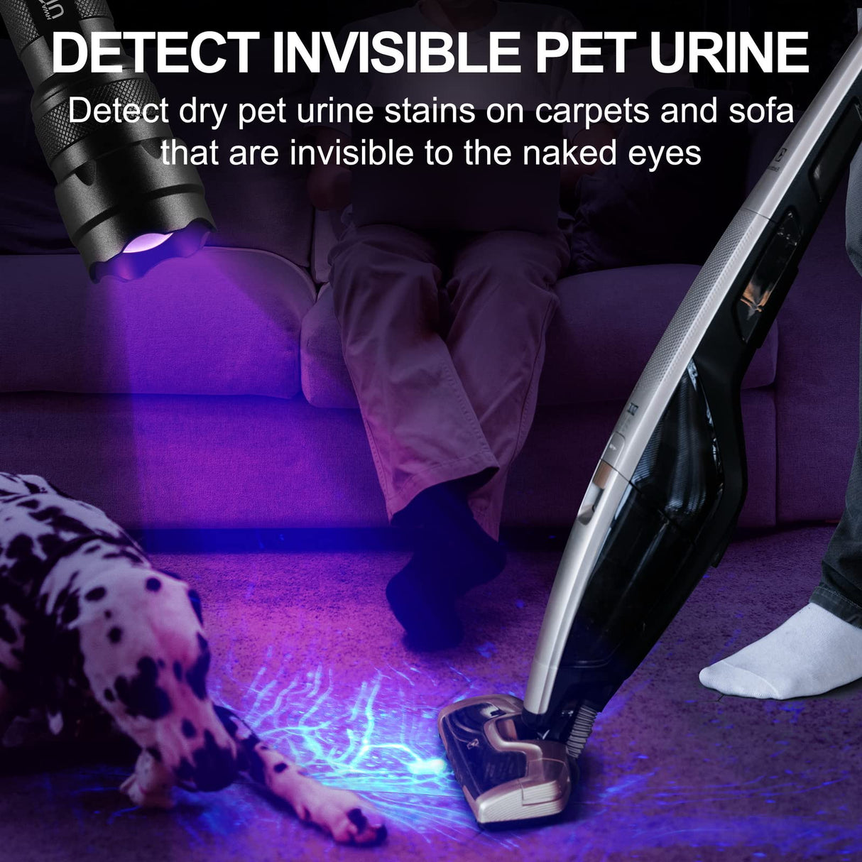 ULTRAFIRE UV Flashlight 395-405 nm Led Blacklight for Curing UV Glue, Leak Detector, Pet Urine Stain ULTRAFIRE