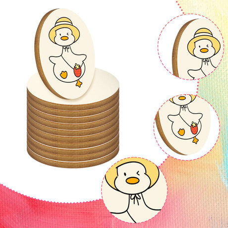 Jyongmer 200 Pieces Round Wood Circles for Crafts - 1 inch Wood Round Disc Unfinished Wood Circles Blank Natural Wooden Cutout Ornaments for Jyongmer
