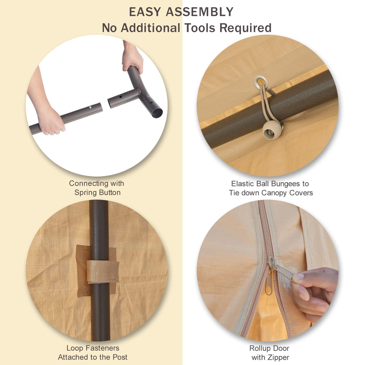 Gardesol Carport, 10'x20' Heavy Duty Carport with Roll-up Ventilated Windows, Portable Garage with Removable Sidewalls & Doors for Car, Truck, Boat, Gardesol