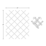 18-Bottle Trimmable Wine Rack Lattice Panel Inserts in Unfinished Solid North American Alder American Pro Decor