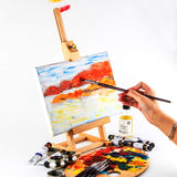 Transon Red Sable Filbert Paint Brushes 6pcs for Watercolor, Acrylic, Oil, Tempera and Gouache Painting TRANSON