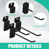 Yaocom 200 Pcs Slatwall Hooks Bulk Metal Slat Wall Hanging Hooks Panel Display Hooks Slatwall Hooks and Hangers for Garage Shop Retail Display Yaocom