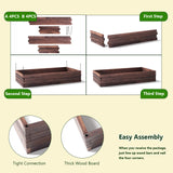 Giantex Raised Garden Bed, Wood Planter Box, Outdoor Planting Bed for Vegetable Flower, Rectangular Planter for Patio and Lawn 47''Lx24''Wx9''H, Giantex