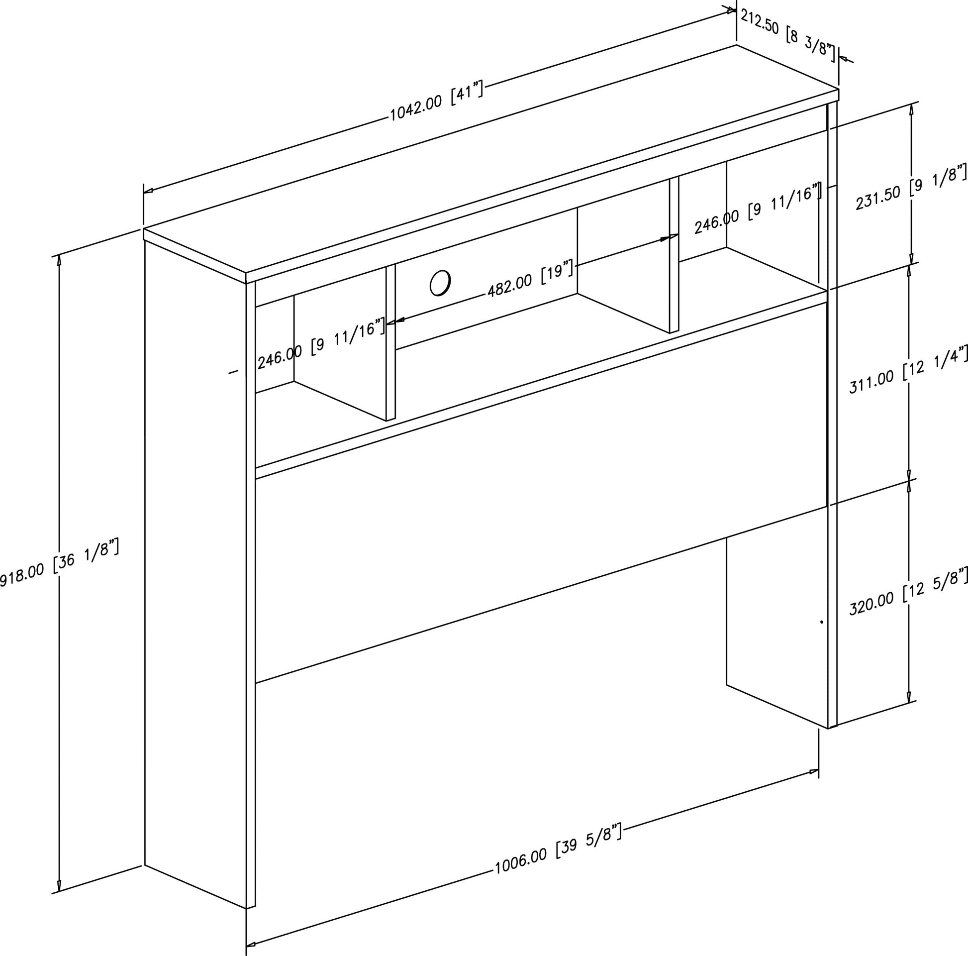 South Shore Summertime Bookcase Headboard, Twin, Pure White - WoodArtSupply