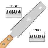 6OX Japanese Hand Saw 6 Inch, Double Edge Sided SK5 Flexible Small Pull Saw with Beech Handle for Woodworking 1 Pack 6OX