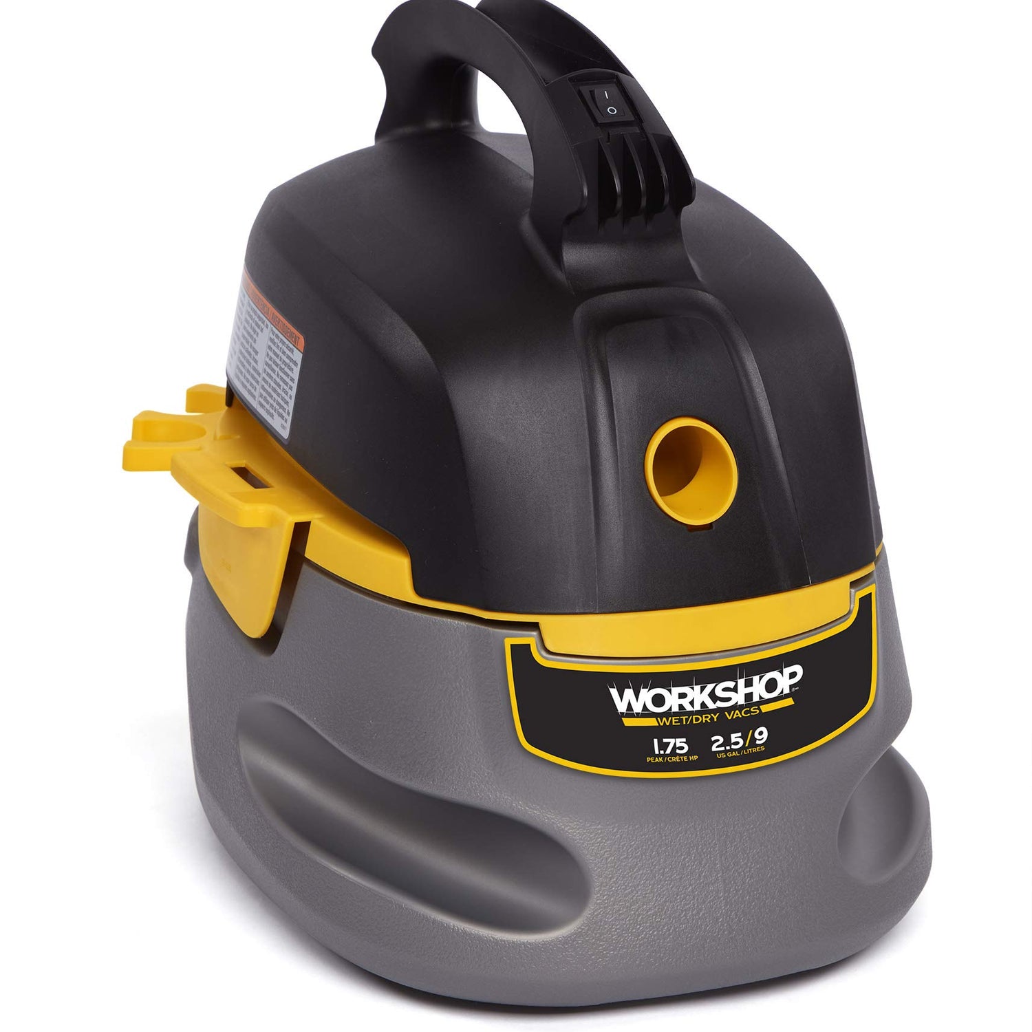 WORKSHOP Wet/Dry Vacs Vacuum WS0255VA Compact, Portable Wet/Dry Vacuum Cleaner, 2.5-Gallon Small Shop Vacuum Cleaner, 1.75 Peak HP Portable WORKSHOP Wet/Dry Vacs