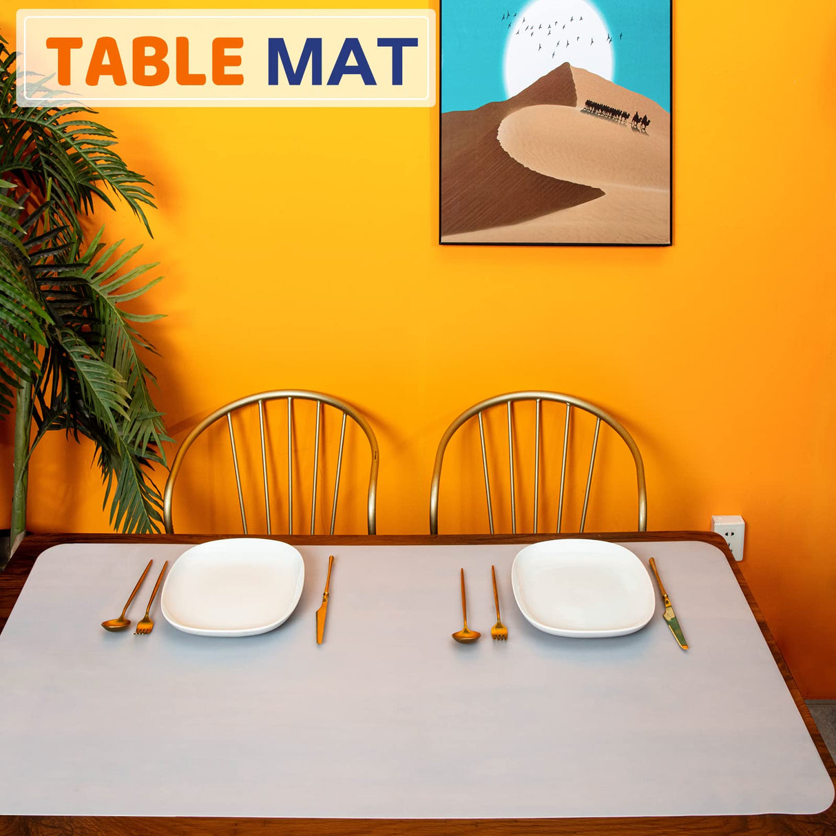 Warome Silicone Mat,47"x 23.6" Silicone Mats for Kitchen Counter, Waterproof Heat Resistant Mat, Extra Large Countertop Protector, Nonstick Baking Warome