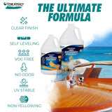 The epoxy Resin Store - Boat Coating, Repairs, Construction, UV Stable, Non Yellowing, High Performance Coating, 2 Part epoxy kit, Table Top epoxy Clearcast 7000