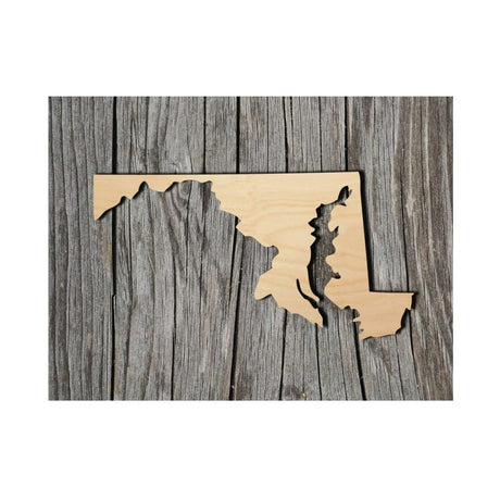 Maryland State Wood Craft Unfinished Wooden Cutout Art DIY Wooden Signs Inspirational Wall Plaque Vintage Wood Wall Hanging Decor for Bedroom Living Arupkeer