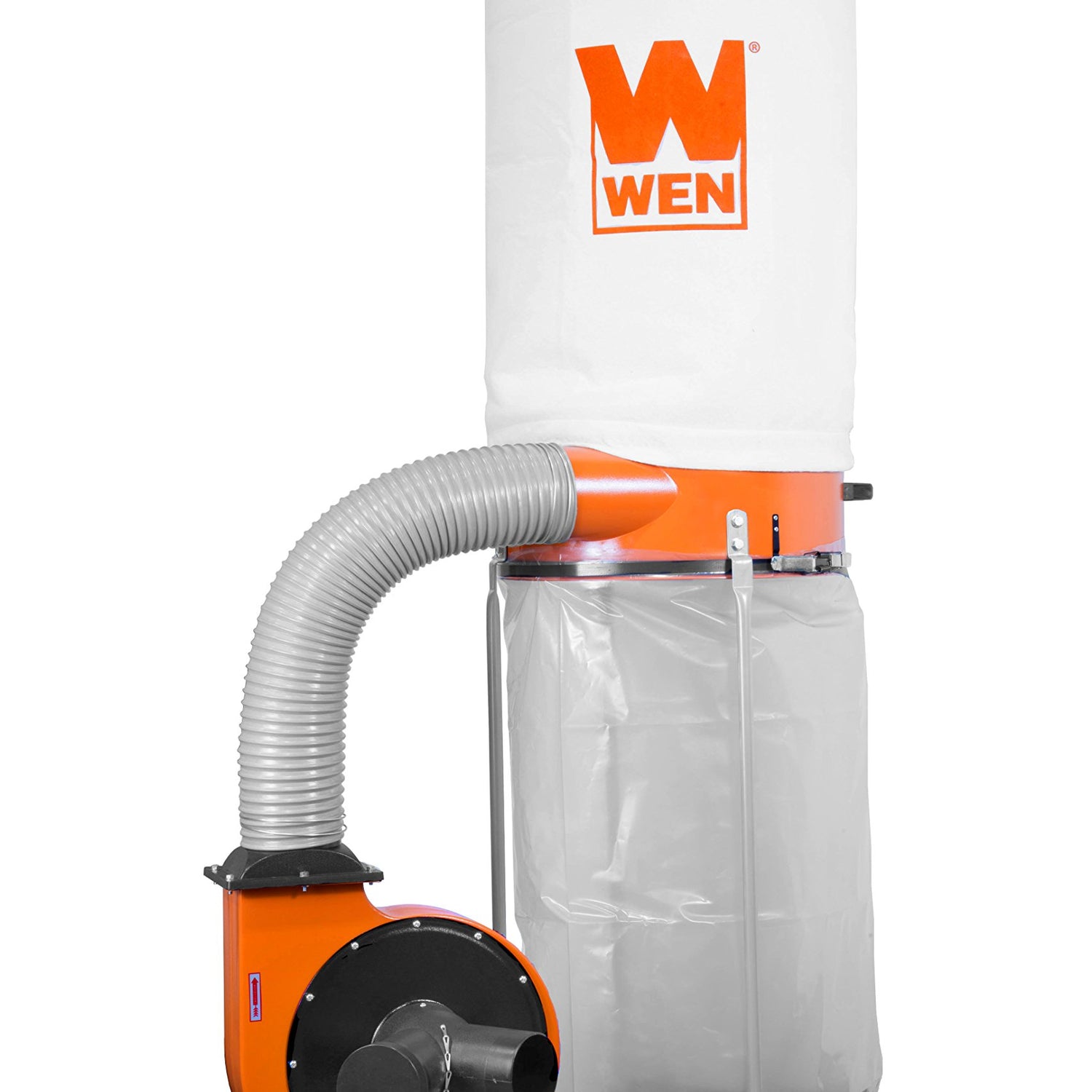 WEN DC1300 1,300 CFM 14-Amp 5-Micron Woodworking Dust Collector with 50-Gallon Collection Bag and Mobile Base , Black WEN