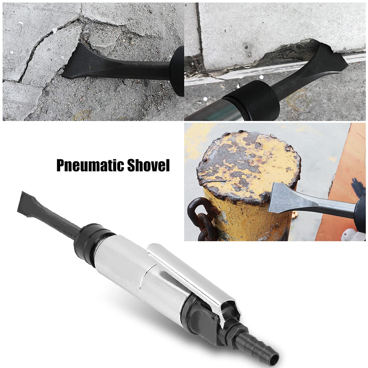 Pneumate Hammer Tool Pneumatic Hammers Industrial Powerful Handle Straight Type Air Chisel Pneumatic Hammer Shovel Tool Qiilu