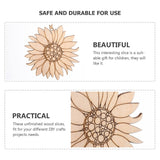 EXCEART 20Pcs Sunflower Wooden Cutouts, Unfinished Sunflower Wooden Embellishments Sunflower Wood Slices Wooden Paint Crafts for Kids Painting EXCEART