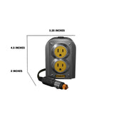 STANLEY FATMAX PCI140 140W Power Inverter: 12V DC to 120V AC Power Outlet with Dual USB Ports STANLEY